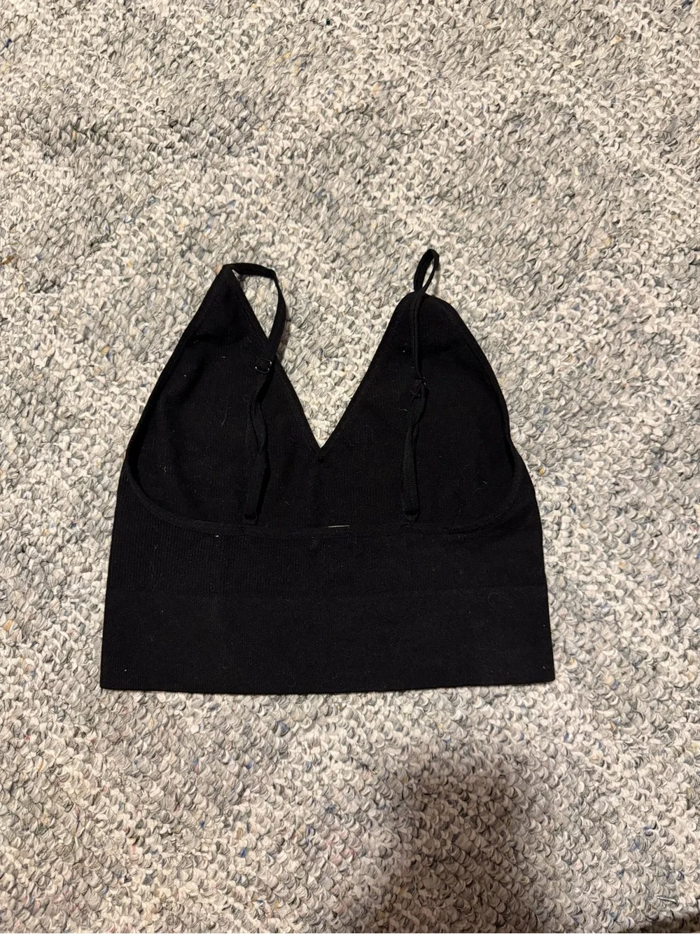 Bozzolo Black Stretch V-Neck Bralette